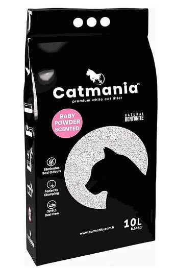Catmania Bentonite Clumping Cat Litter Baby Powder Scent 10l