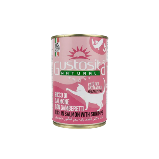 Gustosita wet pate with salmon & shrimps for cats 400g