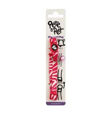 Pete & Pet Pink & White Cat Collar with Bell