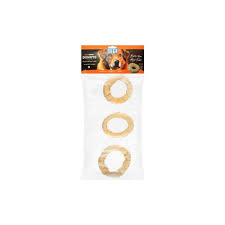 Orgo Medium White Donut Shaped Rawhide Dog Chew Treats 3 per pack