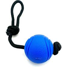 large ball with black rope