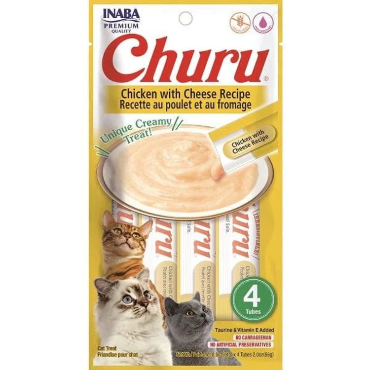 Inaba Churu Creamy Cat Treats with Chicken & Cheese