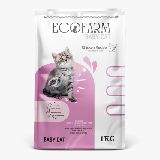 Ecofarm Dry Food with Chicken for Kitten Cats 1KG