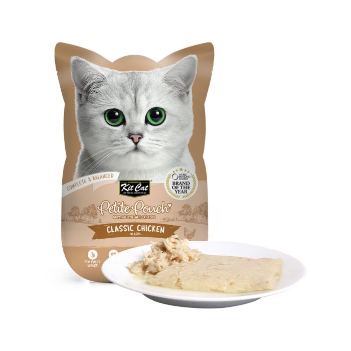 Kit Cat Petite Pouch Cat Wet Food with classic chicken in Aspic 70 gr (Copy)