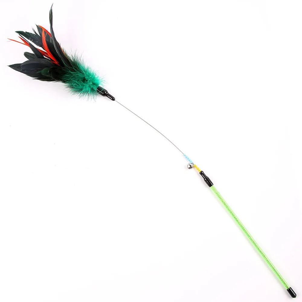 Cat Teaser Wand Feather  Toy