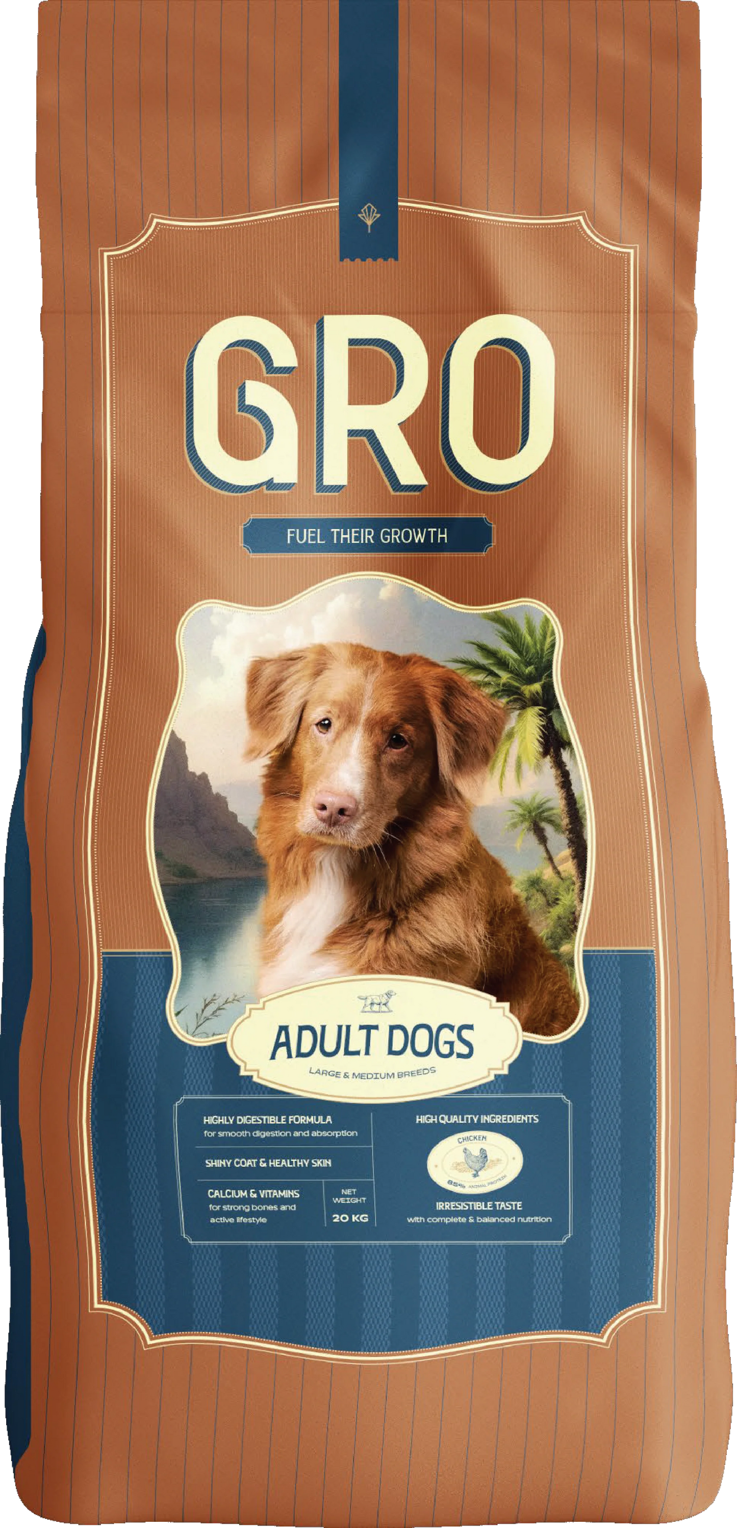 Gro dry food for adult dog 1 k
