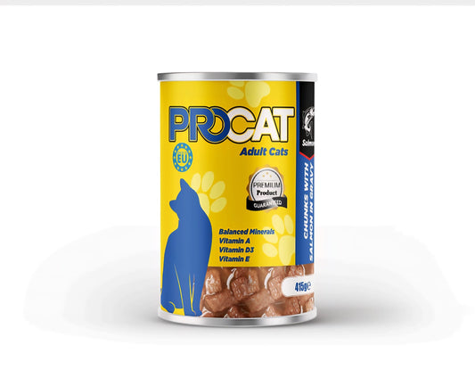 Procat wet food chunks with salmon for adult cat