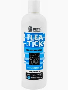 Pets Republic Eco-Friendly Flea & Tick Shampoo with Coconut Oil for Pets Step 2 (Above 12 Weeks) 500 ml
