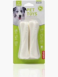 Nunbell White 2 Bone Shape Chew Dog Toy