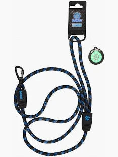 DOCO dog Leash large reflective blue & black (150x1.3cm)