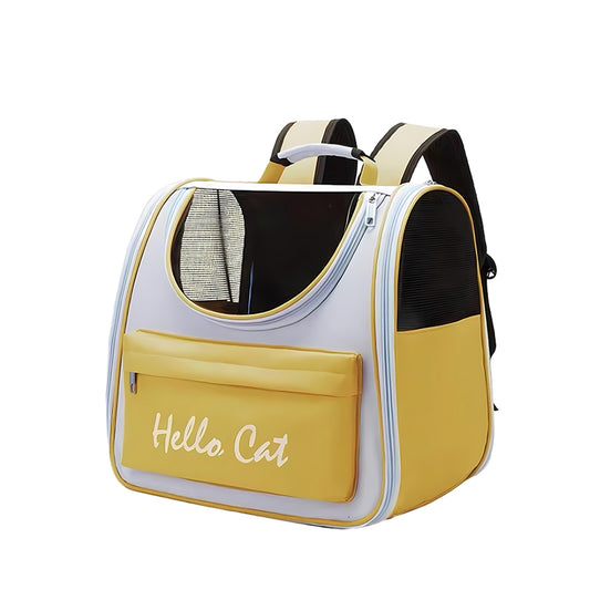 Backpack hello cat yellow