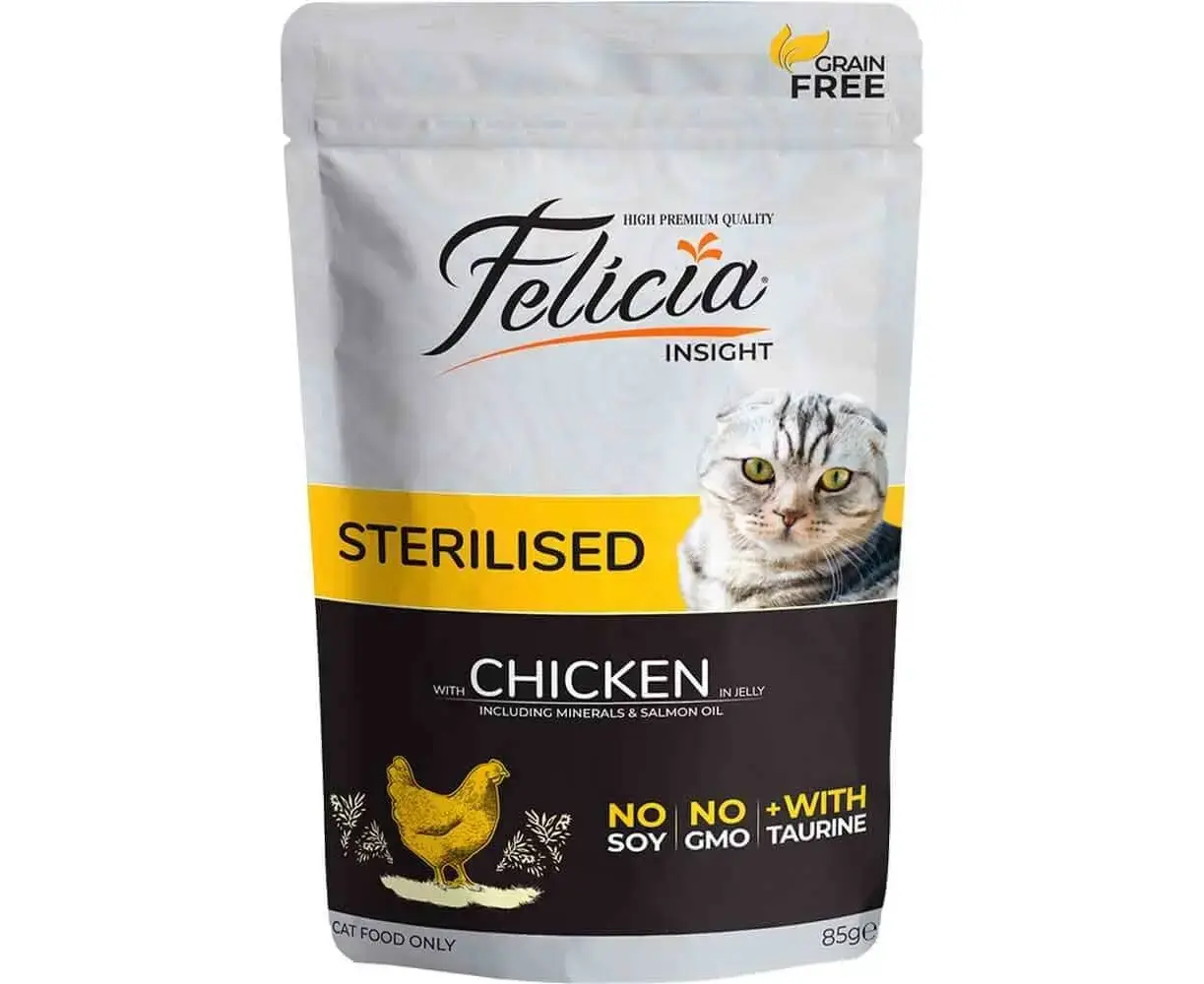 Felicia Wet Food with Chicken for Sterilized Cats 85 gr