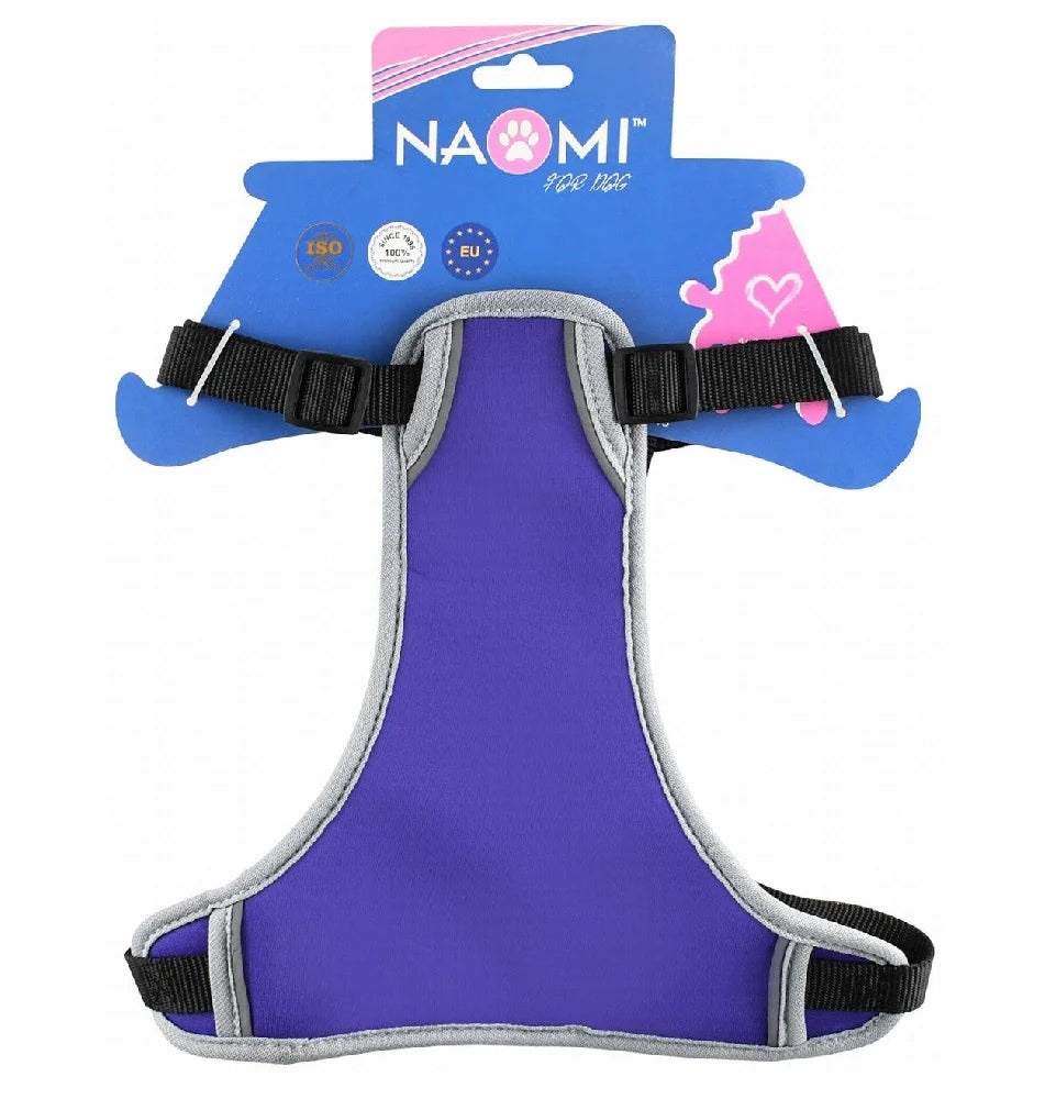 naomi medium purple & gray dog harness