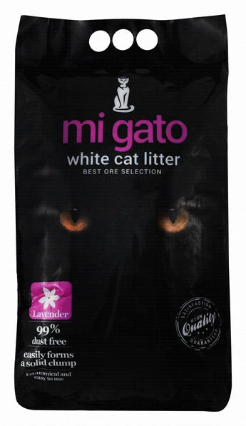 Mi Gato White Clumping Cat Litter Lavender Scent 20 kg