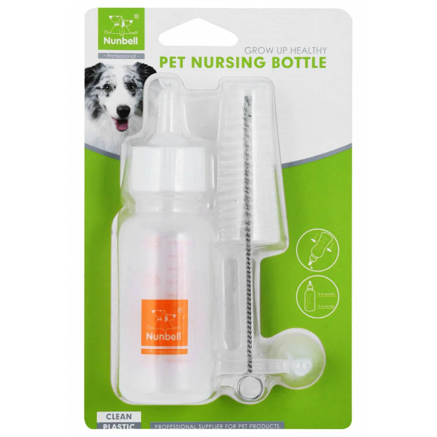 Nunbell Pet Nursing Bottle with Brush & Spare Nipple