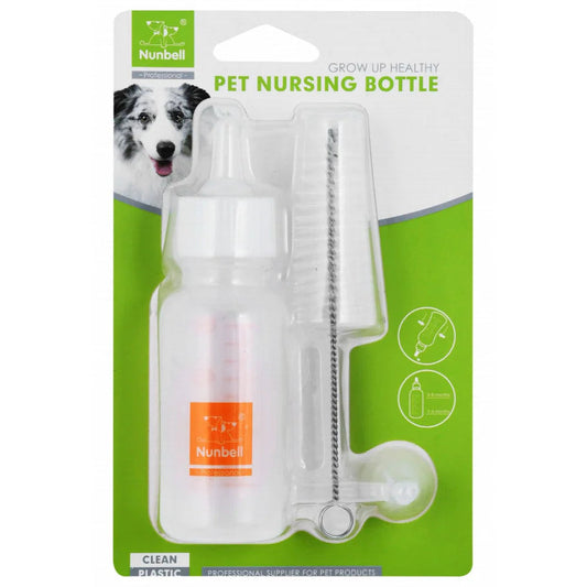 Nunbell Pet Nursing Bottle with Brush & Spare Nipple