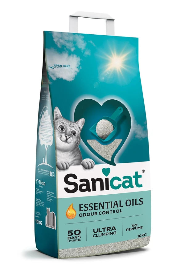 Sanicat Clumping Cat Litter oils unscented 10 L