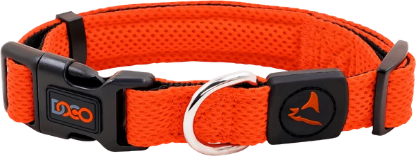 DOCO Athletica Medium Orange Mesh Dog Collar (34-49x2.5cm)
