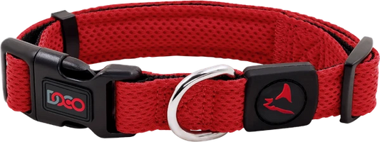 DOCO Athletica Small Black & Red Mesh Dog Collar (28-40x2.0cm)
