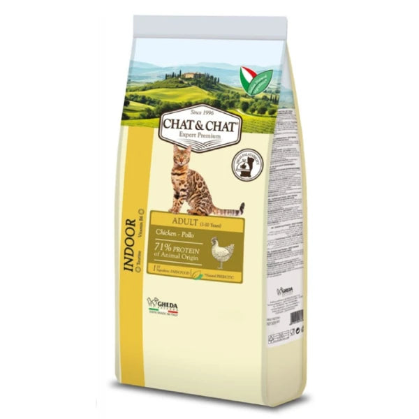 Chat&Chat Expert Dry Food with Chicken & Peas for Adult Cats 2kg